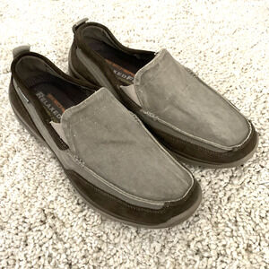 Skechers Slip-Ons Mens 13M Memory Foam Relaxed Fit Shoes 63830/TPE Taupe Tan